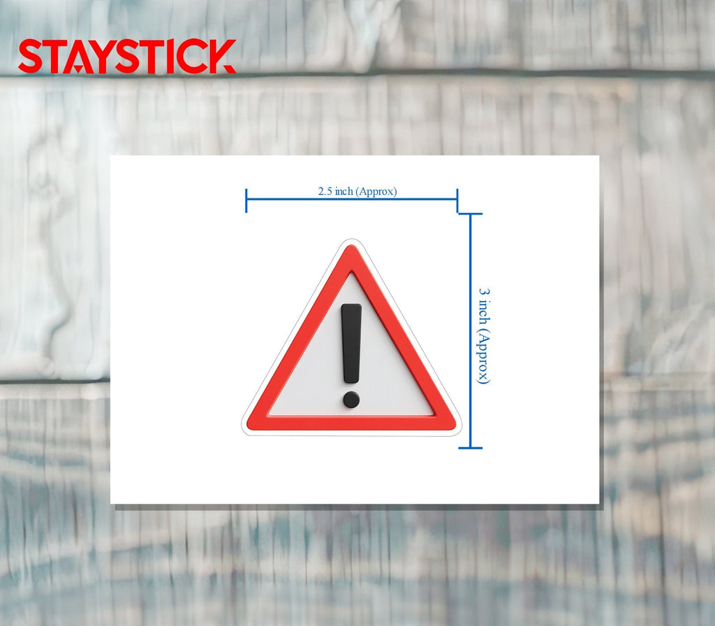 TRIANGULAR WARNING STICKER Premium Vinyl Sticker