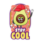 STAY COOL STICKER Metalized Sticker