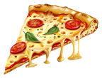 Cheesy Pizza Slice Sticker Premium Vinyl Sticker