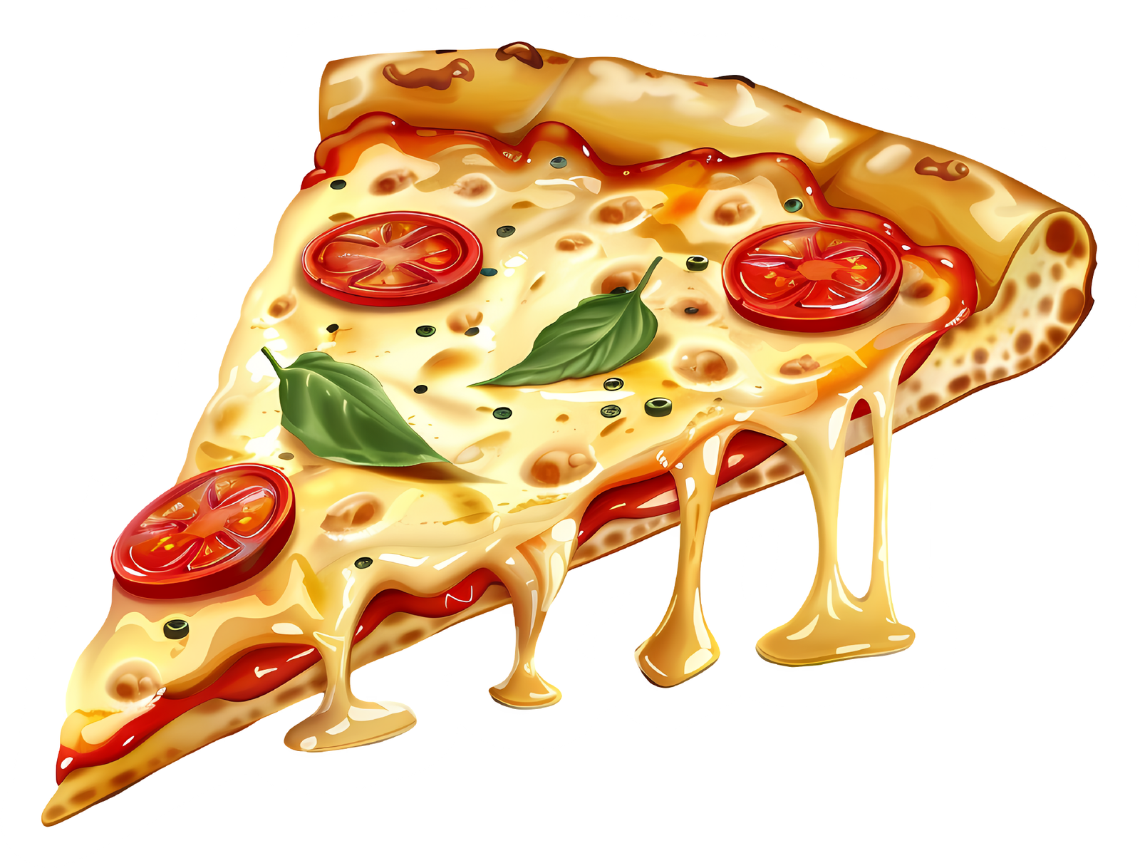 Cheesy Pizza Slice Sticker Premium Vinyl Sticker