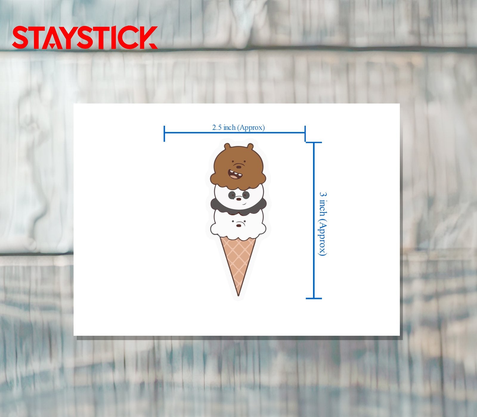 ICE CREAM STICKER Premium Vinyl Sticker