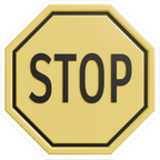 STOP SIGN STICKER Safety Sticker