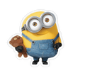 Minion with Teddy Bear Sticker Premium Vinyl Sticker
