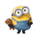 Minion with Teddy Bear Sticker Premium Vinyl Sticker