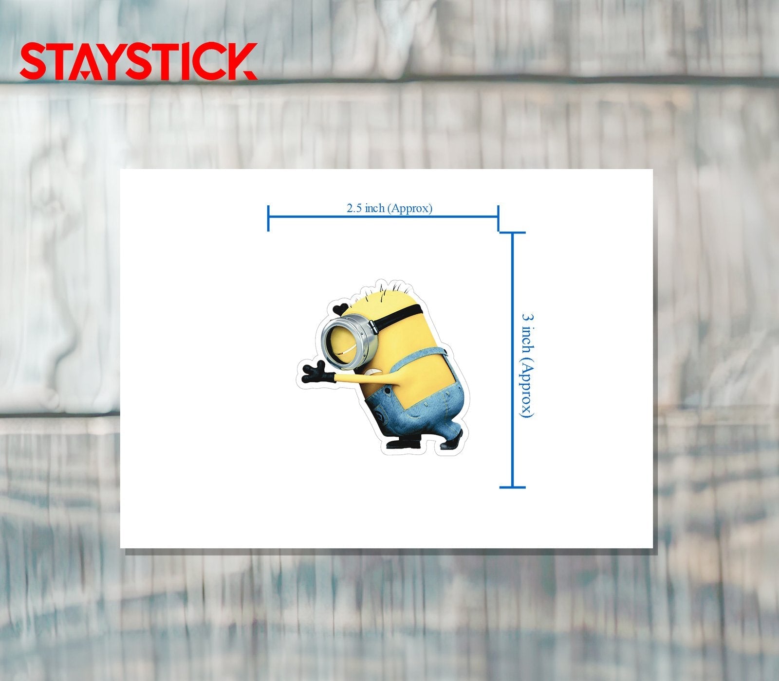 Despicable Me Minion Dab Sticker Premium Vinyl Sticker