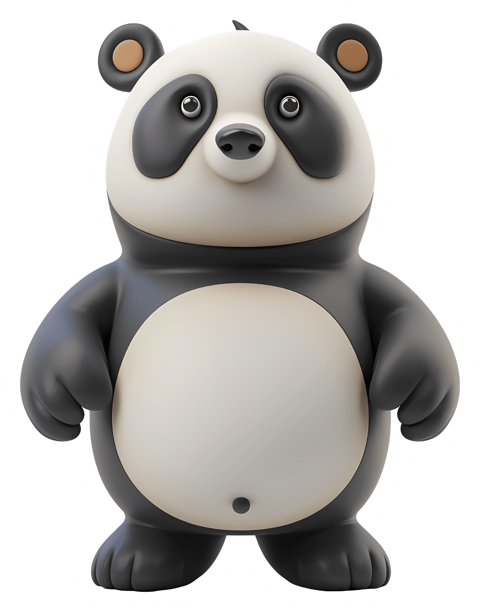 Cute 3D Panda Bear Sticker Premium Vinyl Sticker