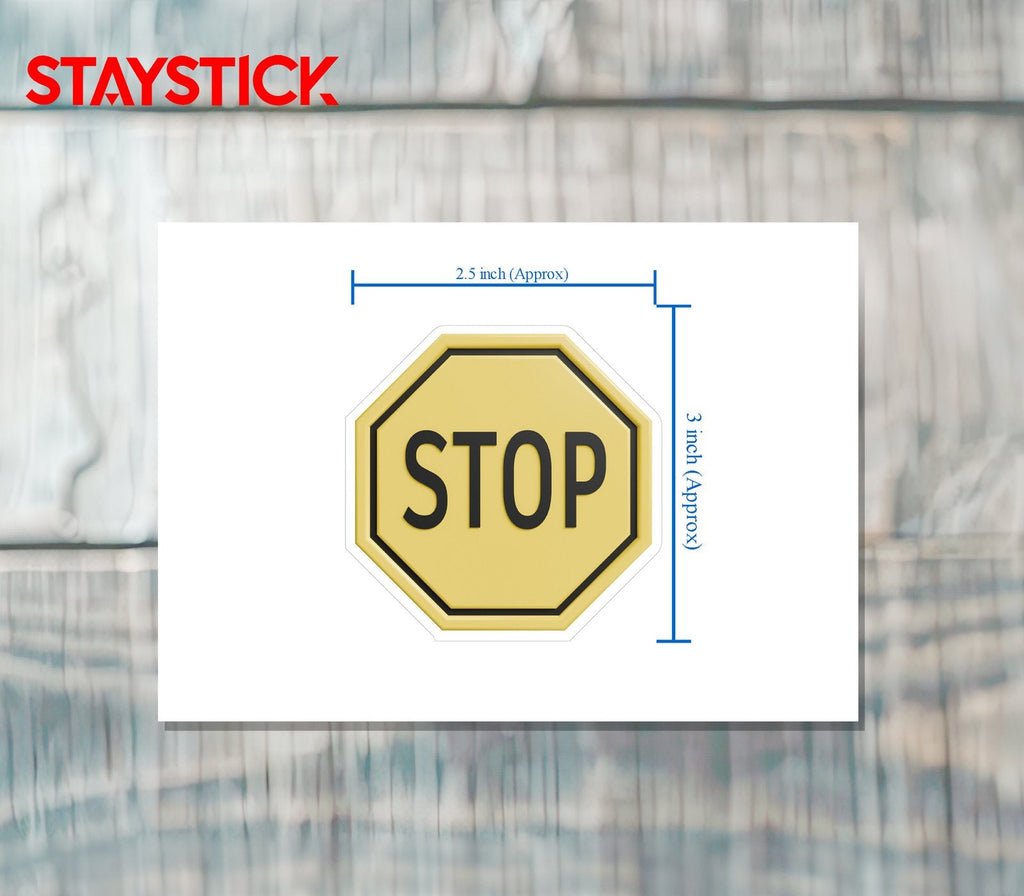 STOP SIGN STICKER Safety Sticker