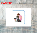 Despicable Me Girls & Gru Dog Sticker Premium Vinyl Sticker