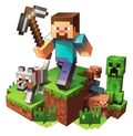 Minecraft Steve with Animals Sticker Premium Vinyl Sticker