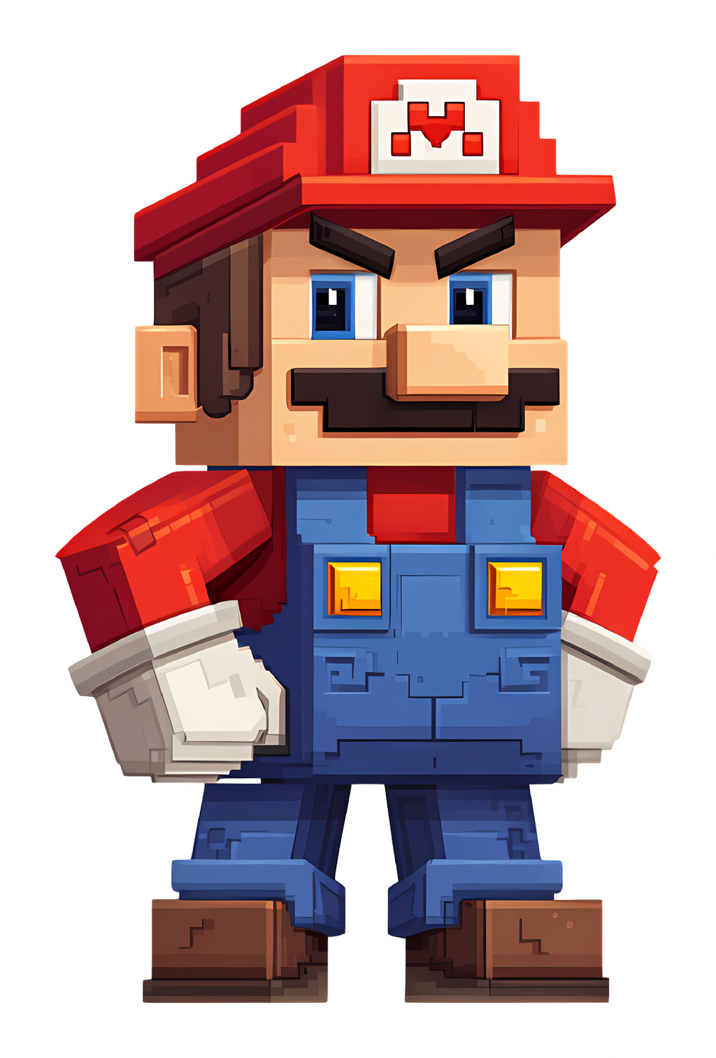 Minecraft Mario Sticker Premium Vinyl Sticker