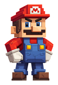 Minecraft Mario Sticker Premium Vinyl Sticker