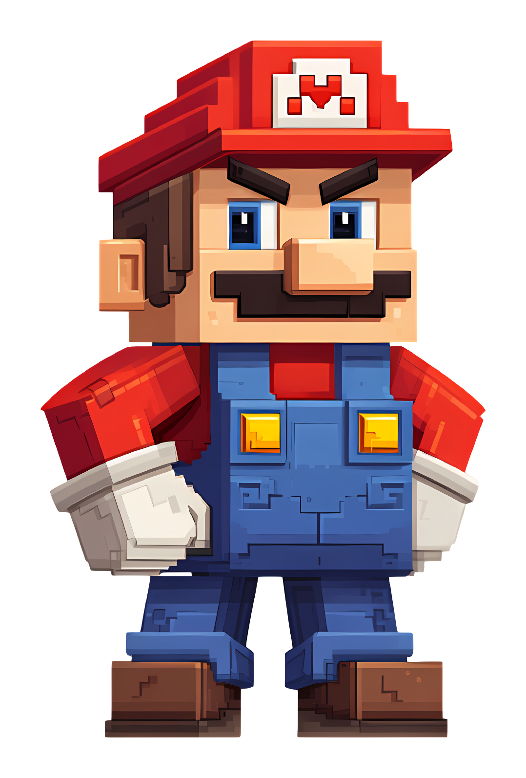 Minecraft Mario Sticker Premium Vinyl Sticker