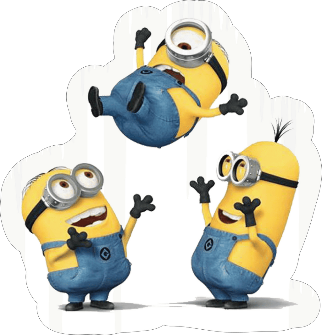 Excited Minions Sticker Premium Vinyl Sticker