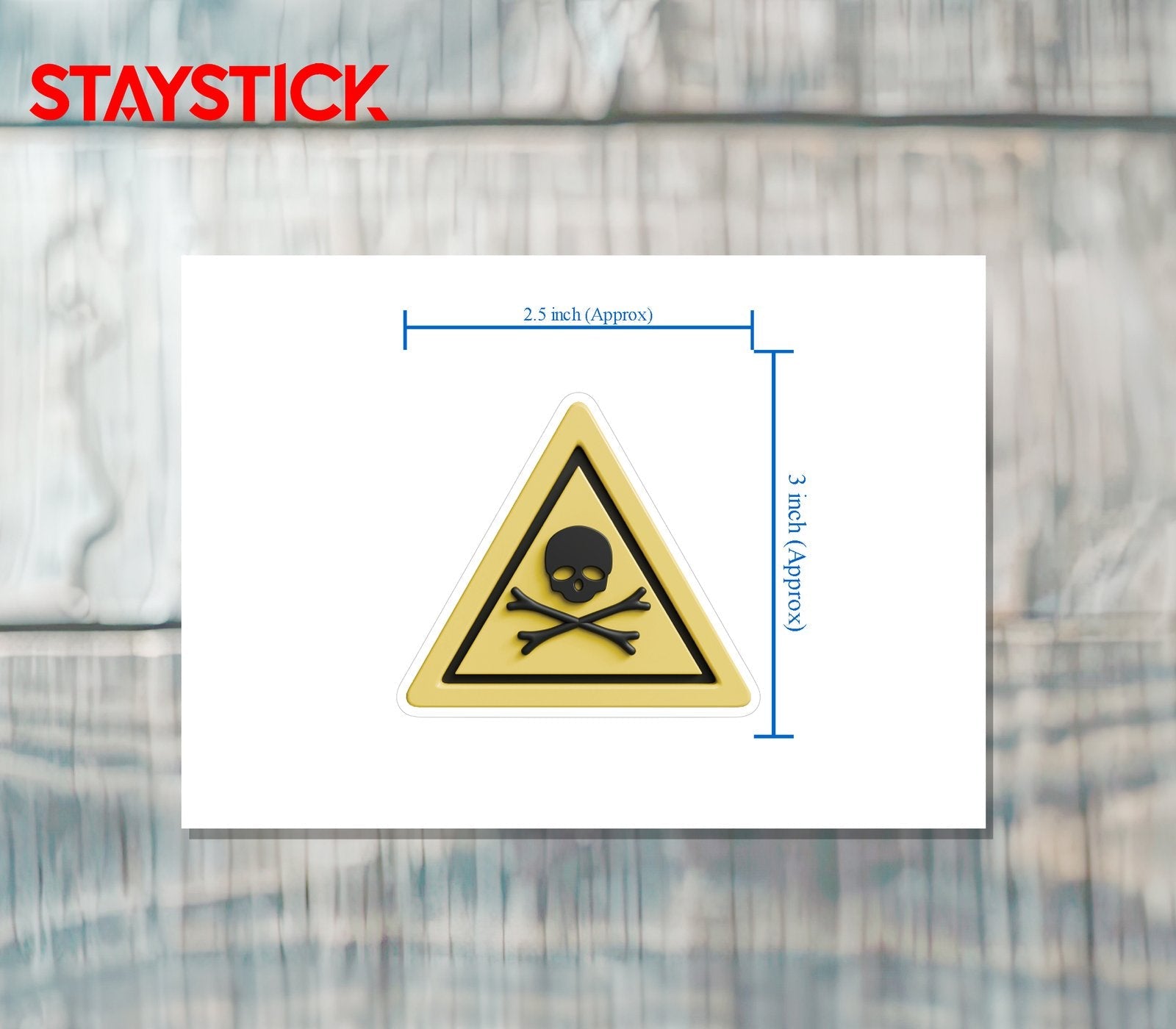 TRIANGULAR DANGER STICKER Premium Vinyl Sticker