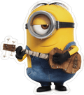 Minion with Guitar Sticker Premium Vinyl Sticker