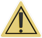 TRIANGULAR WARNING STICKER Safety Sticker