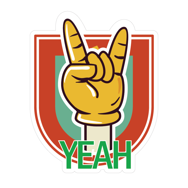 YEAH STICKER Metalized Sticker