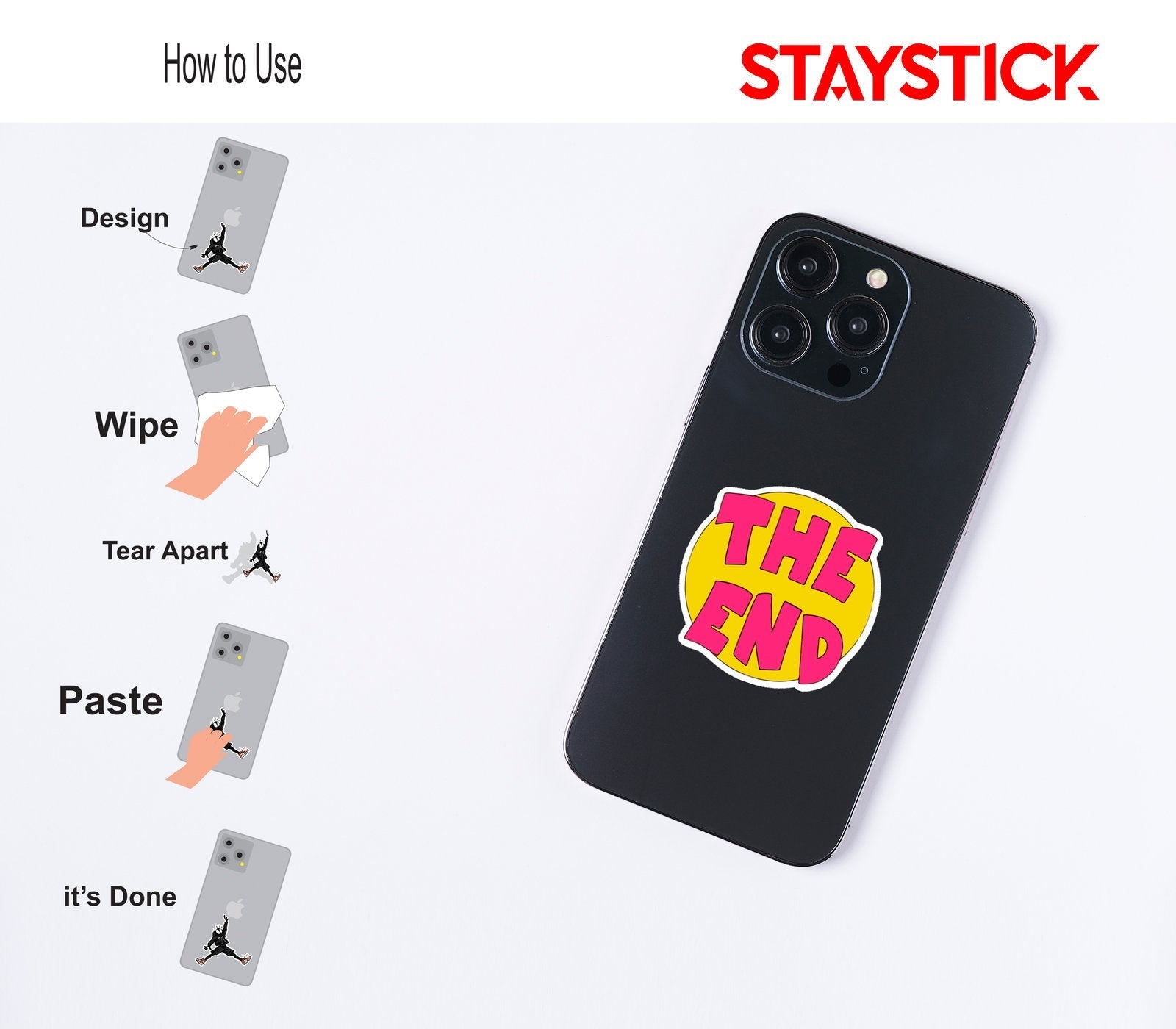 THE END STICKER Premium Vinyl Sticker