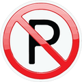 NO PARKING STICKER Premium Vinyl Sticker