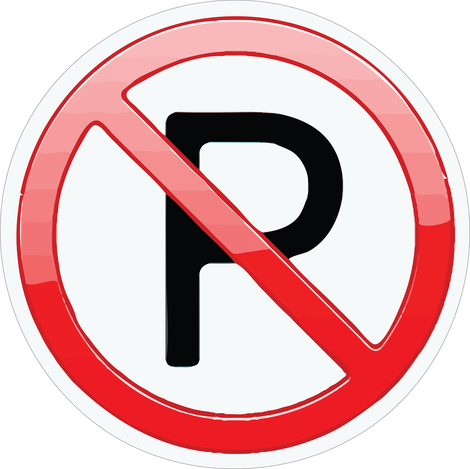 NO PARKING STICKER Premium Vinyl Sticker