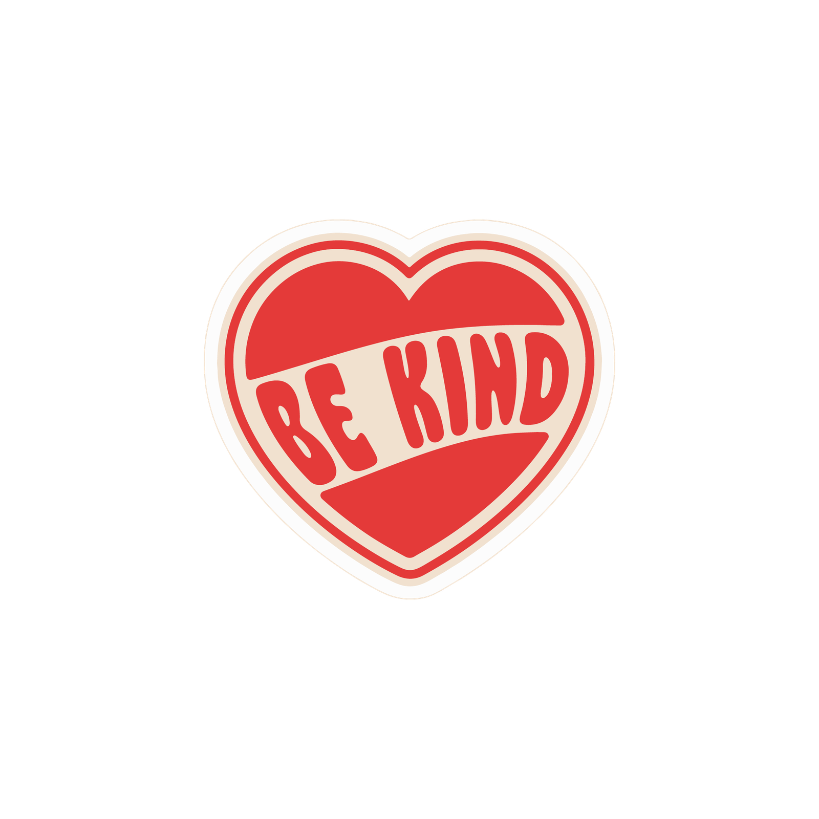 BE KIND STICKER Metalized Sticker