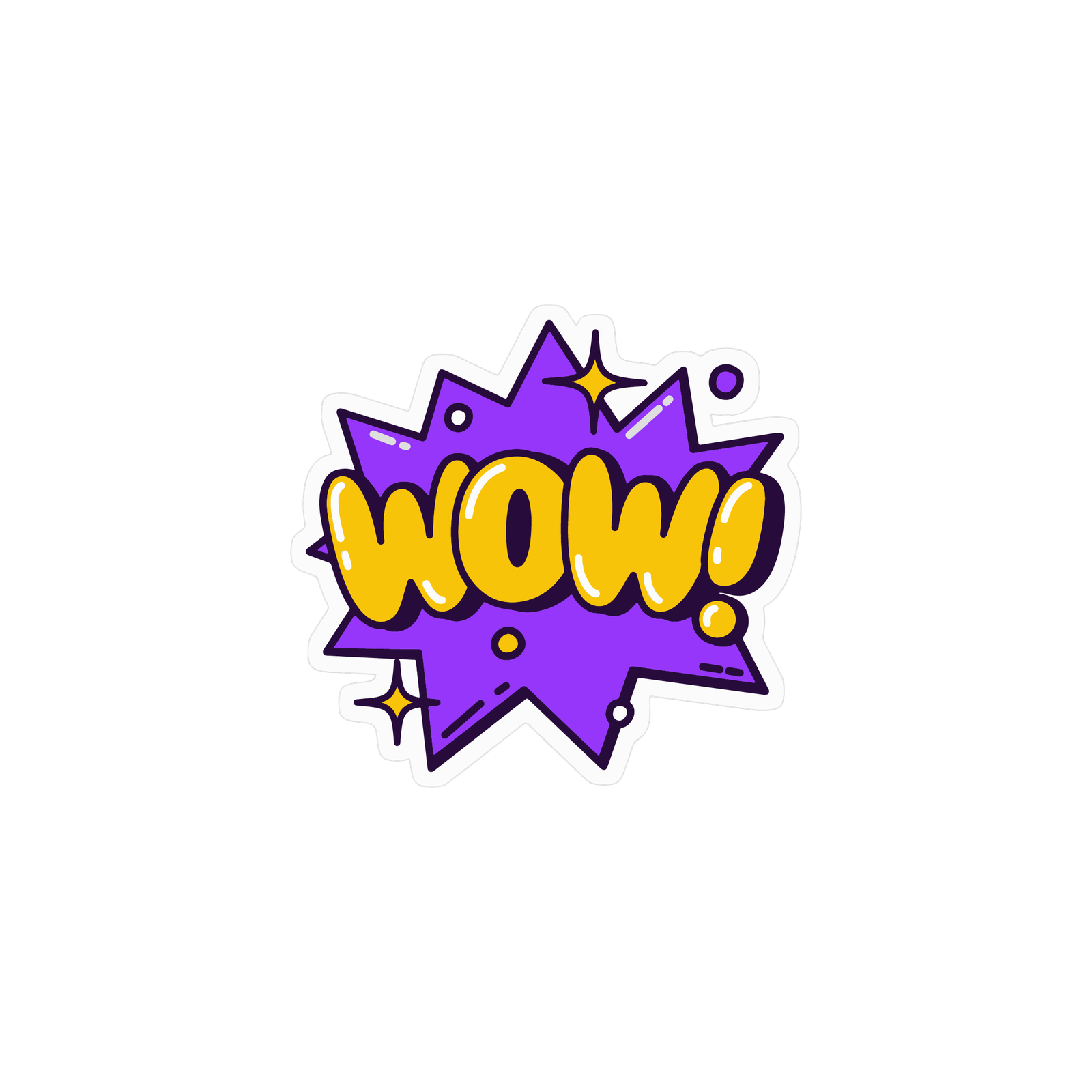 WOW STICKER Metalized Sticker