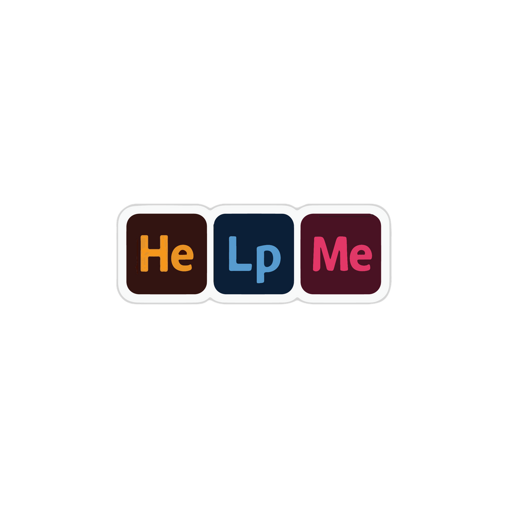 HELP ME STICKER Metalized Sticker