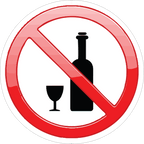 NO ALCOHOL STICKER Premium Vinyl Sticker