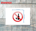 NO ALCOHOL STICKER Premium Vinyl Sticker