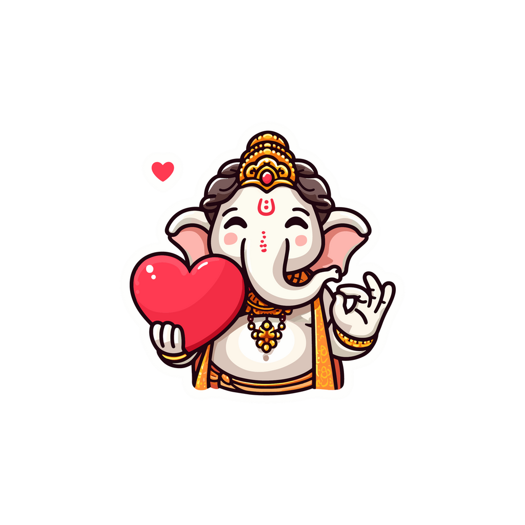 Baby Ganesha Sticker Premium Vinyl Sticker