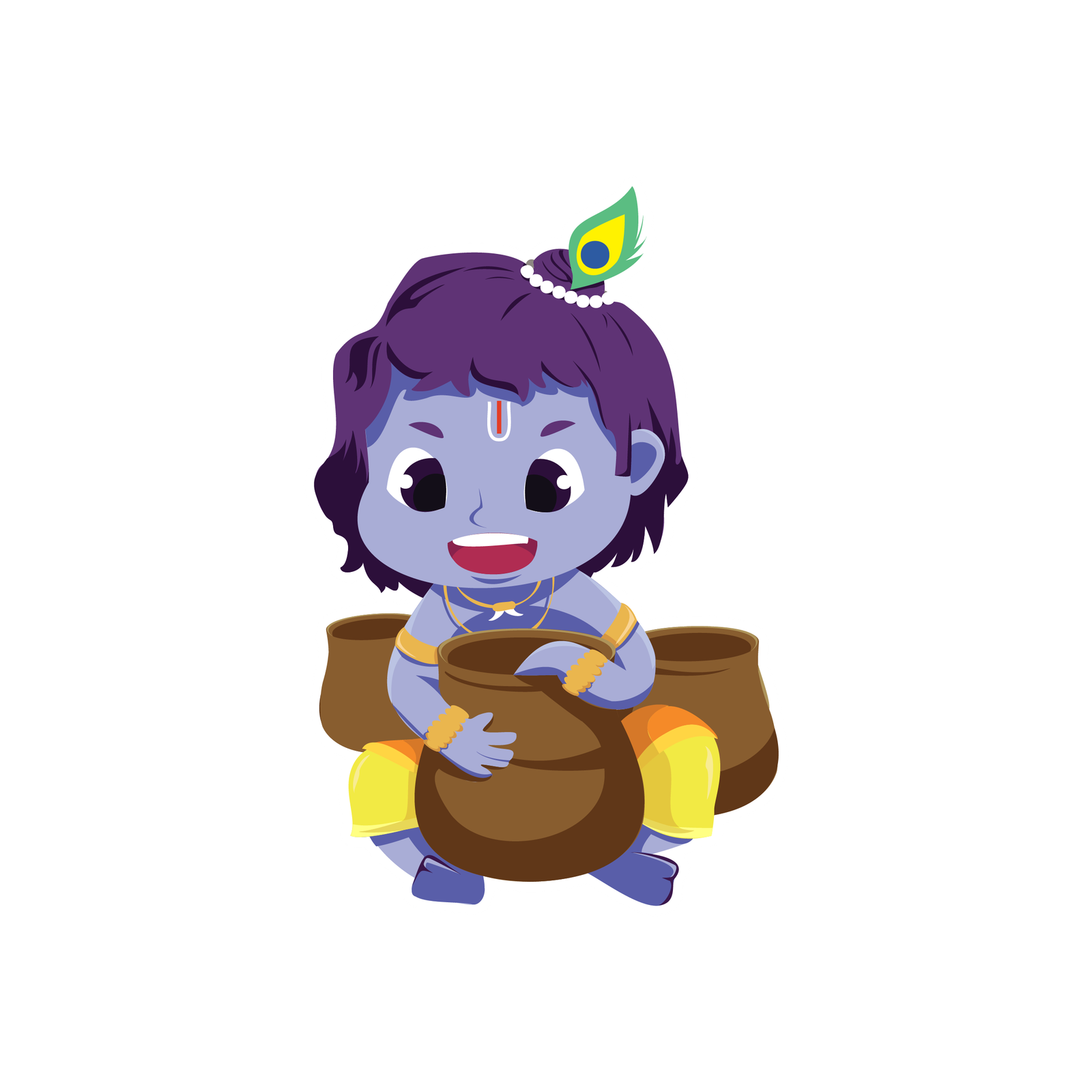 Baby Krishna Sticker Premium Vinyl Sticker