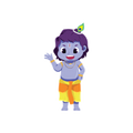 Smile Krishna Sticker Premium Vinyl Sticker