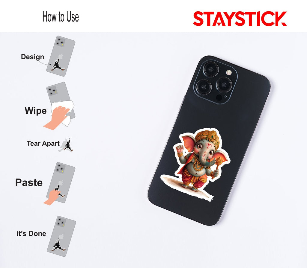 GANPATI GOD STICKER Premium Vinyl Sticker