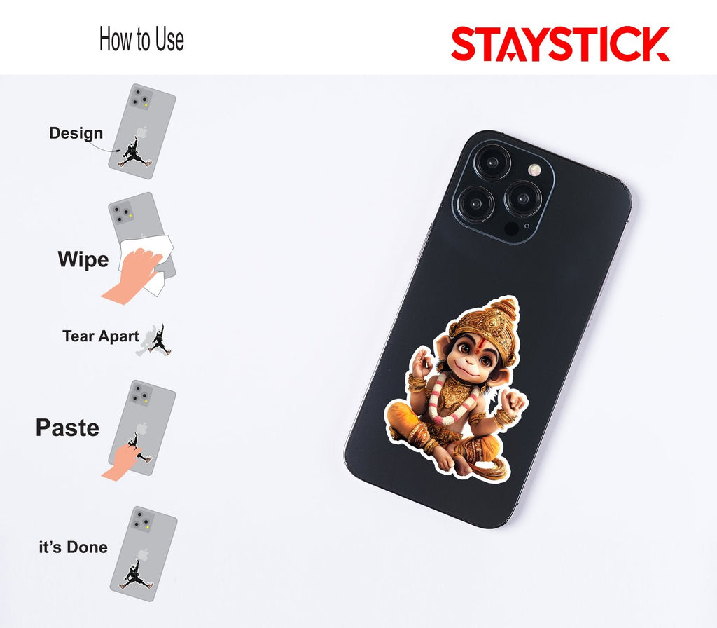 Hanuman God Sticker Premium Vinyl Sticker