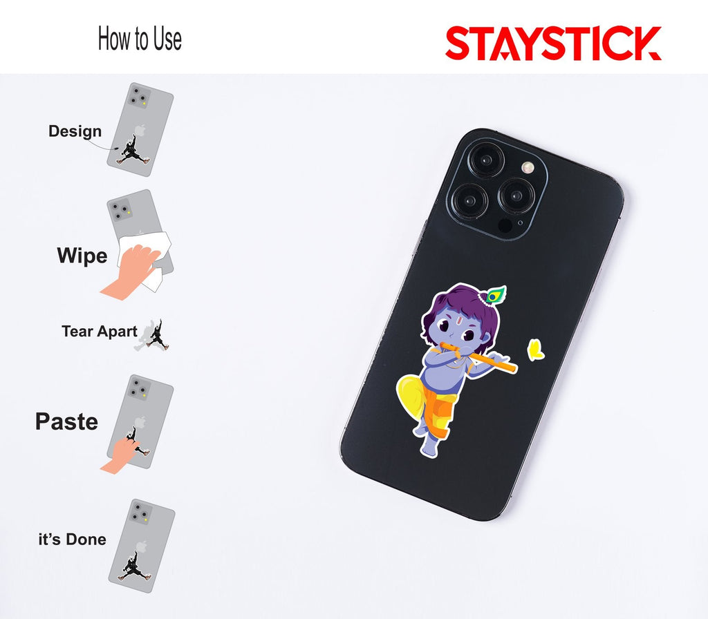Little Krishna Sticker Premium Vinyl Sticker