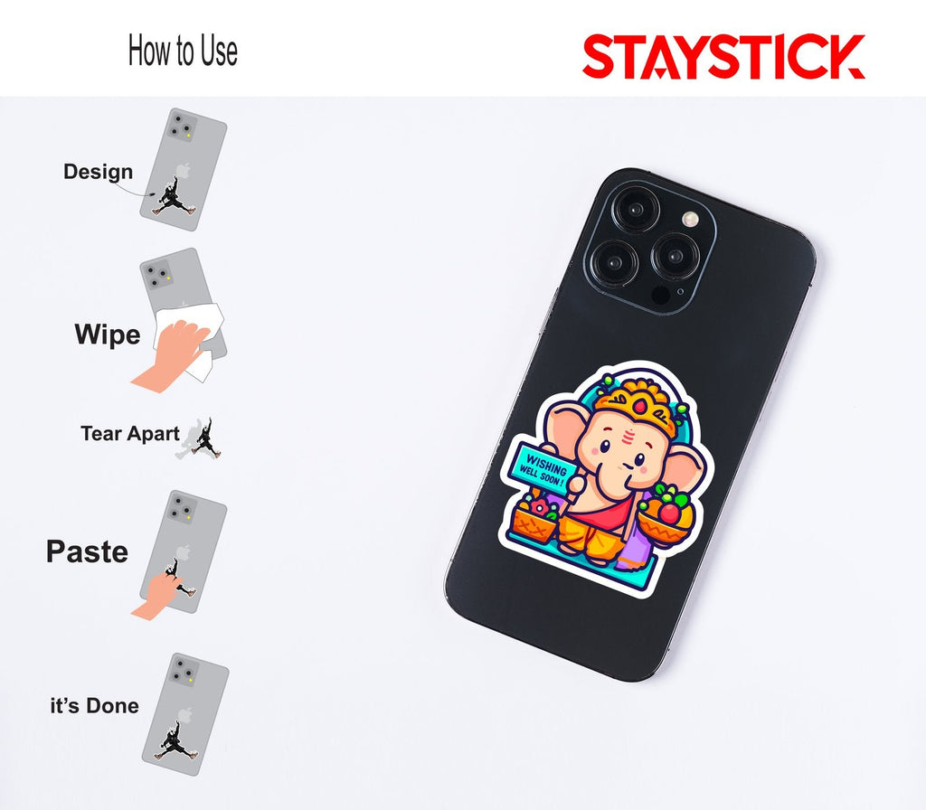 Baby Ganesh Sticker Premium Vinyl Sticker