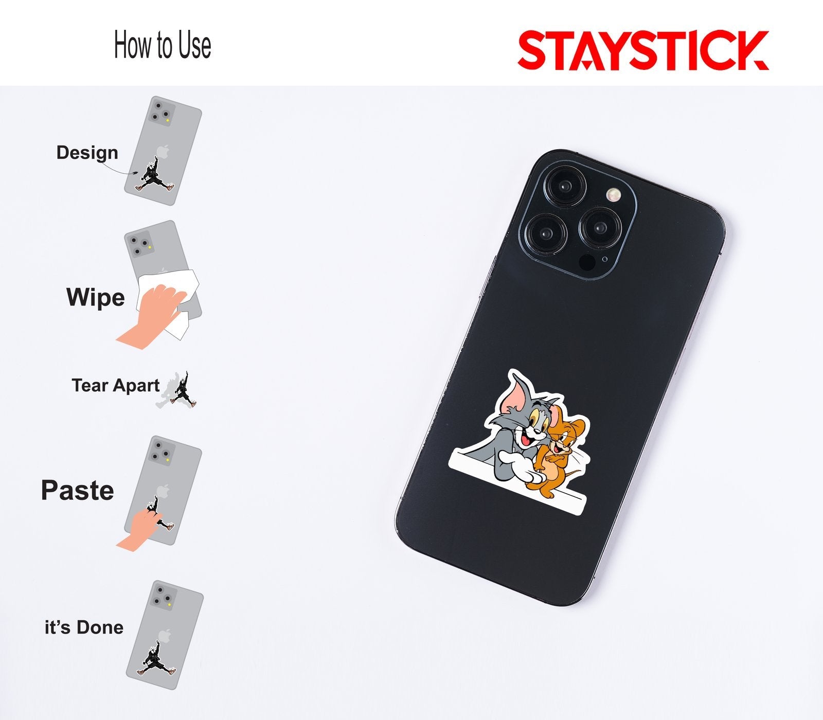 TOM N JERRY STICKER Premium Vinyl Sticker