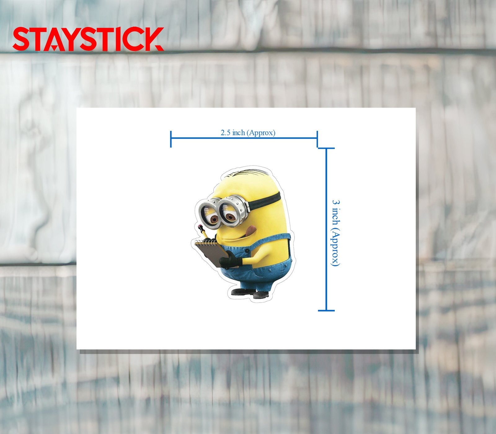 Thinking Minion Sticker Premium Vinyl Sticker