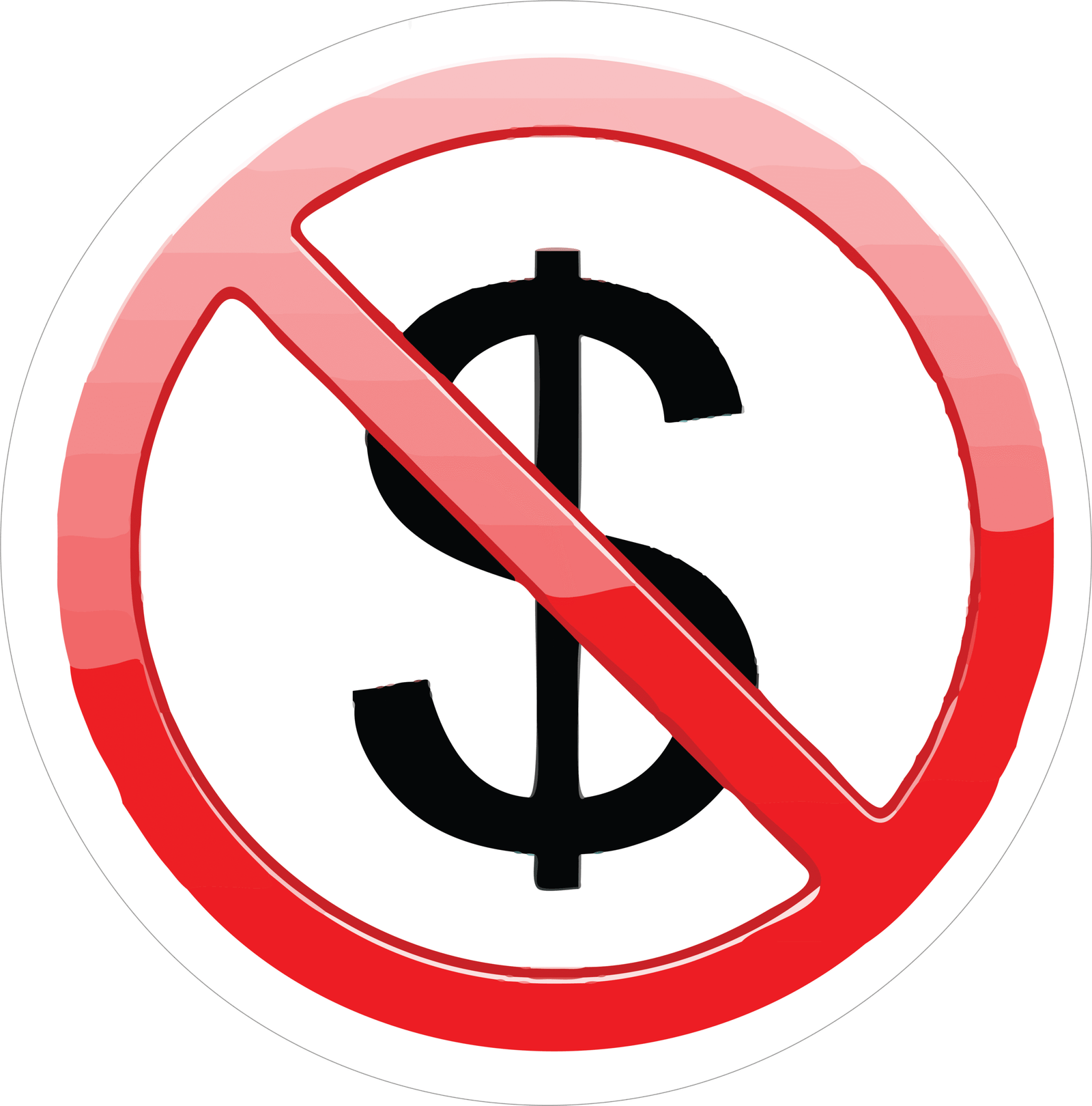 NO CASH TRANSACTION STICKER Premium Vinyl Sticker