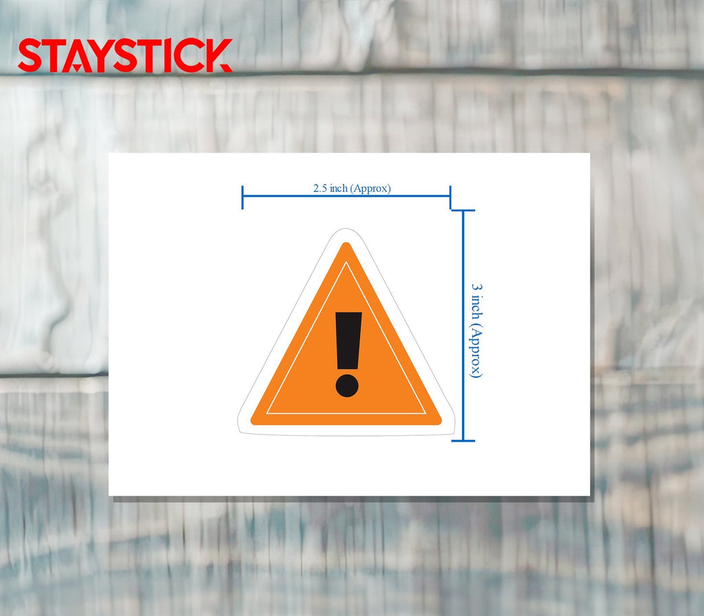 SAFETY WARNING STICKER Premium Vinyl Sticker