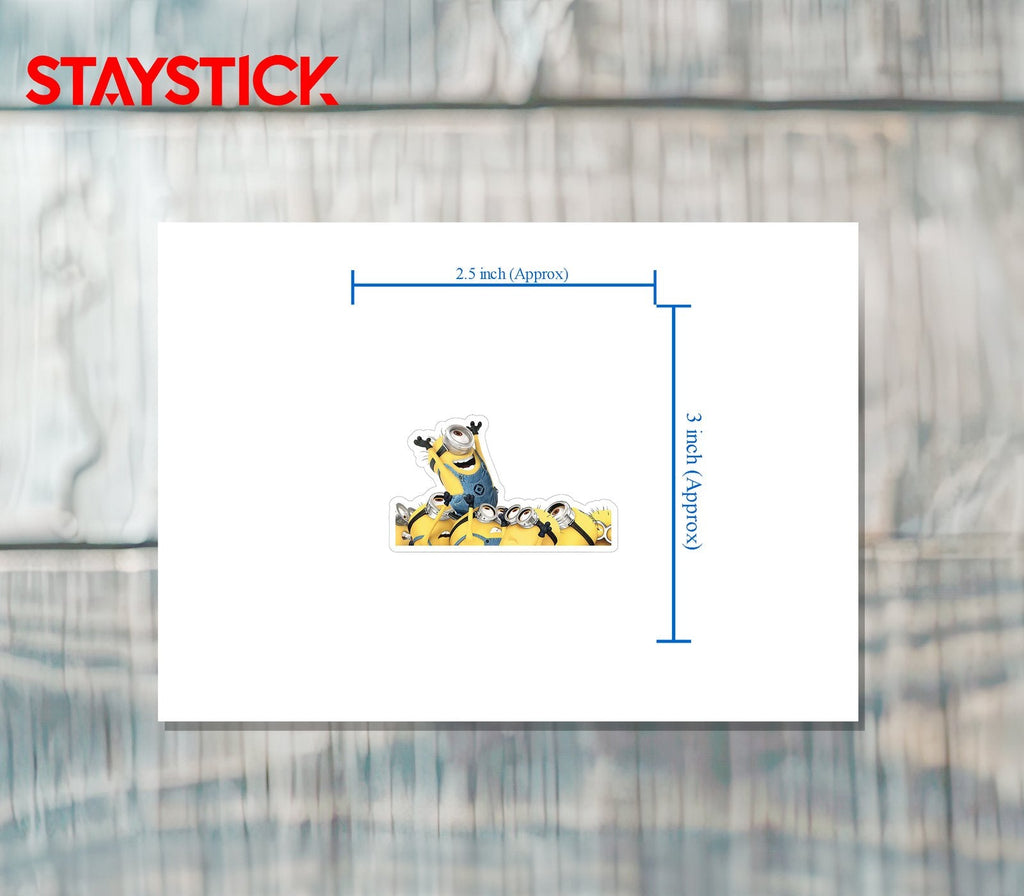 Excited Minions Group Sticker Premium Vinyl Sticker