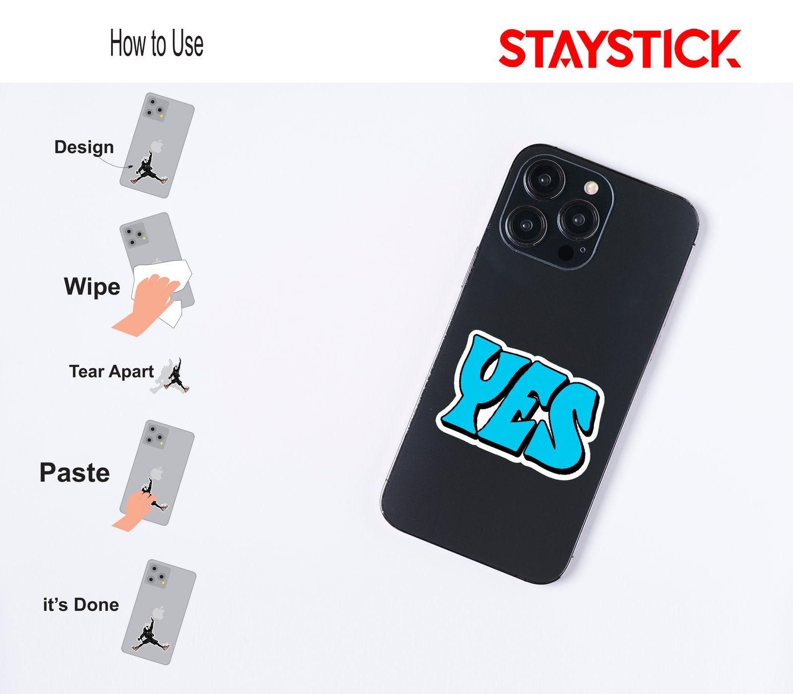 YES STICKER Metalized Sticker