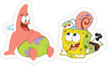 Spongebob and Patrick Relaxing Sticker Premium Vinyl Sticker