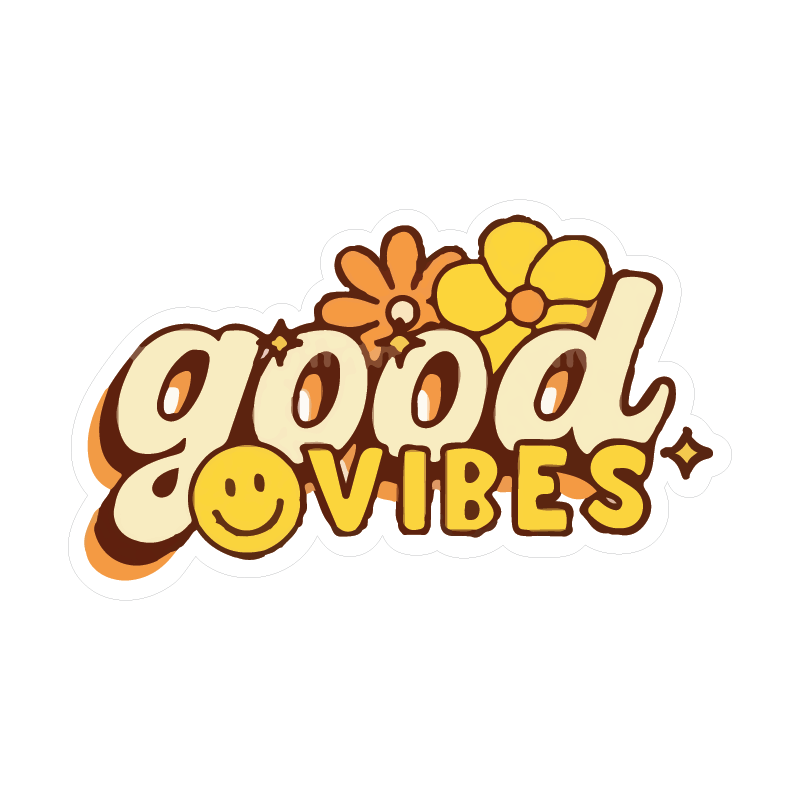 GOOD VIBES STICKER Premium Vinyl Sticker