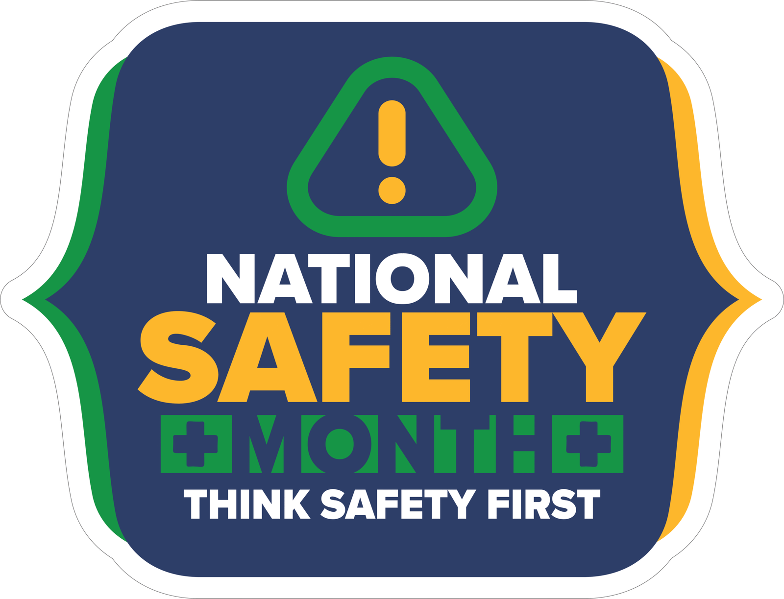 SAFETY MONTH STICKER Premium Vinyl Sticker