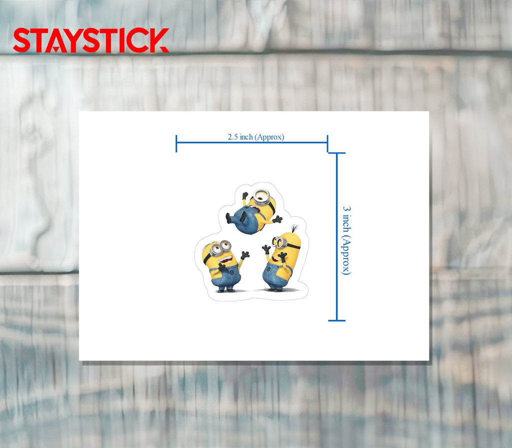Excited Minions Sticker Premium Vinyl Sticker