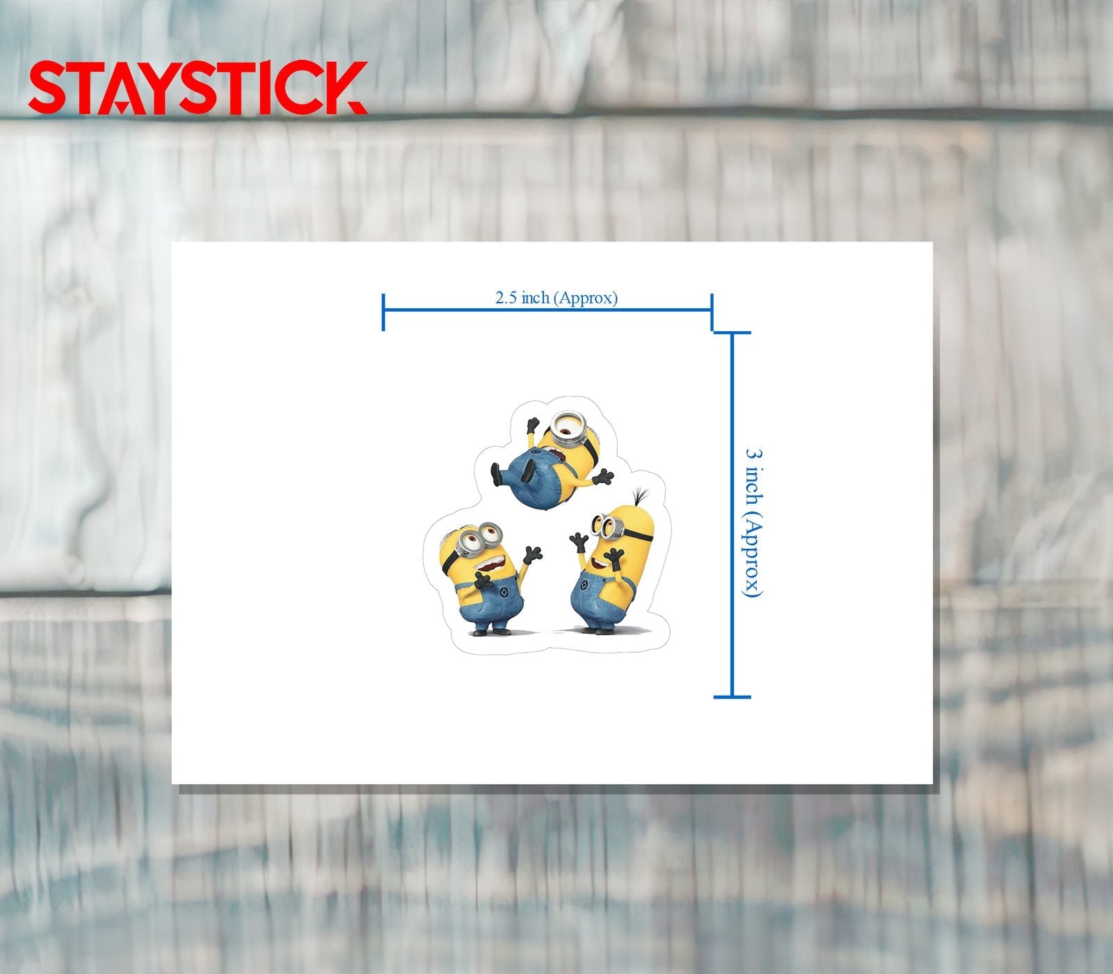 Excited Minions Sticker Premium Vinyl Sticker