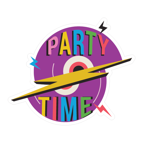 PARTY HARD STICKER Premium Vinyl Sticker