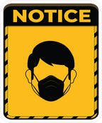 WEARING MASK STICKER Premium Vinyl Sticker
