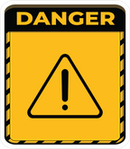 DANGER SIGN STICKER Safety Sticker